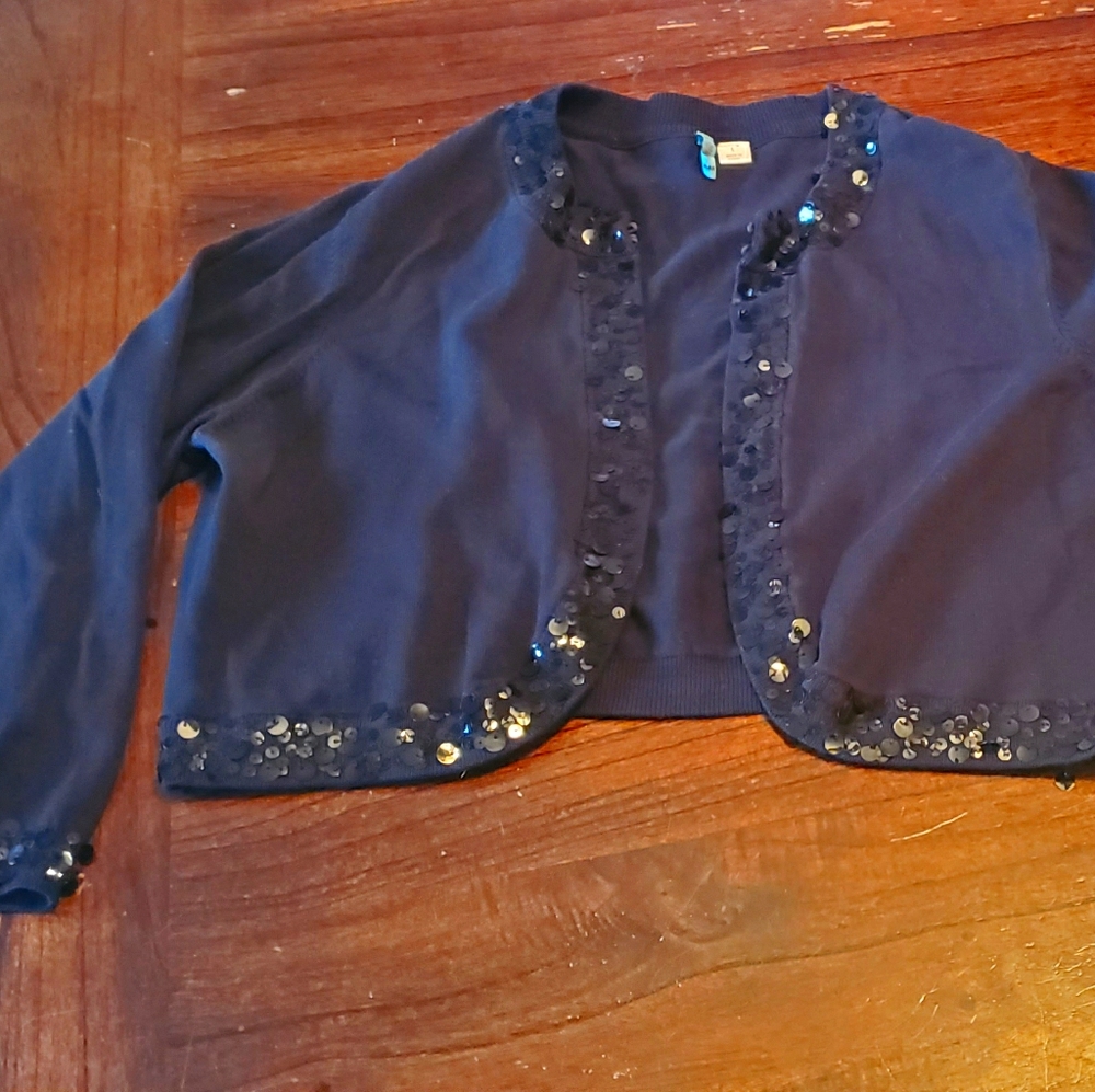 black women's cardigan size large 3/4 sleeves